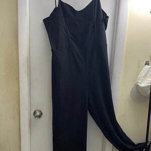 Fashion Nova Sleek Black Jumpsuit